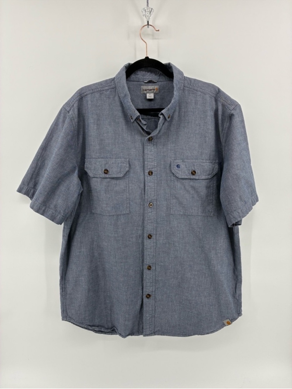 Carhartt Polo Relaxed Fit Men's Blue Casual Shirt Relaxed Fit